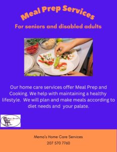 Flyer for Meal Prep services